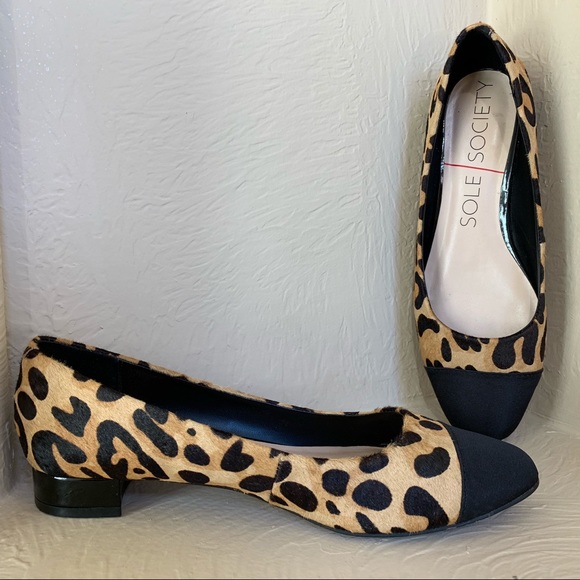 sole society leopard flats